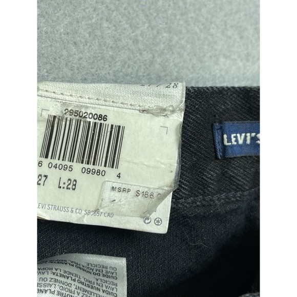 $188 Levi's 501 Jeans 27x28 Made & Crafted Selvedge High Rise Skinny Embroidered - Picture 7 of 15